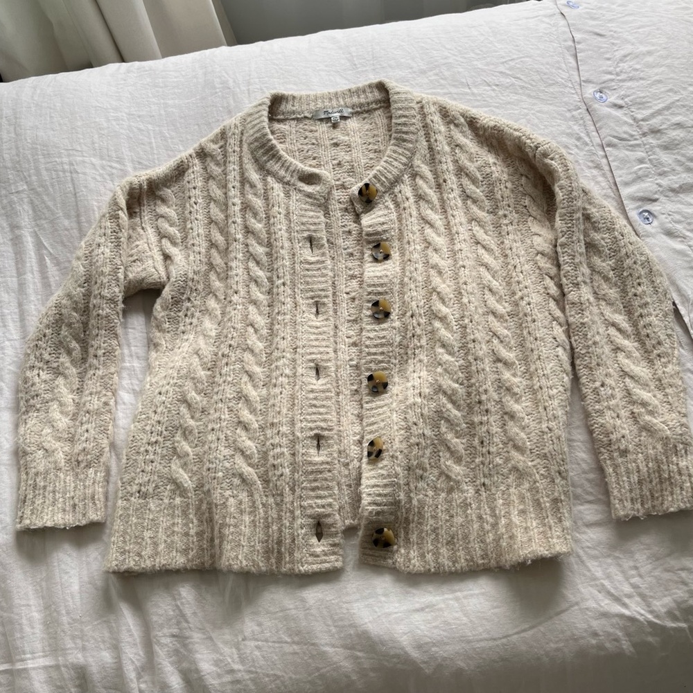 Madewell chunky knit cardigan sweater